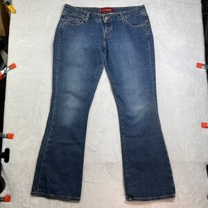 Levi's 524 Bootcut Jeans Womens Blue Denim Too Super Low Pockets Classic - 36X33